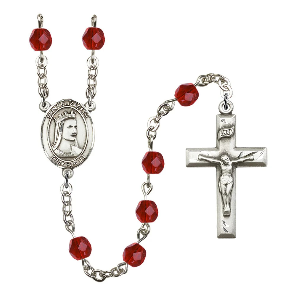 St. Elizabeth of Hungary Crystal Birthstone Rosary - Multiple Birthstones - Image 12