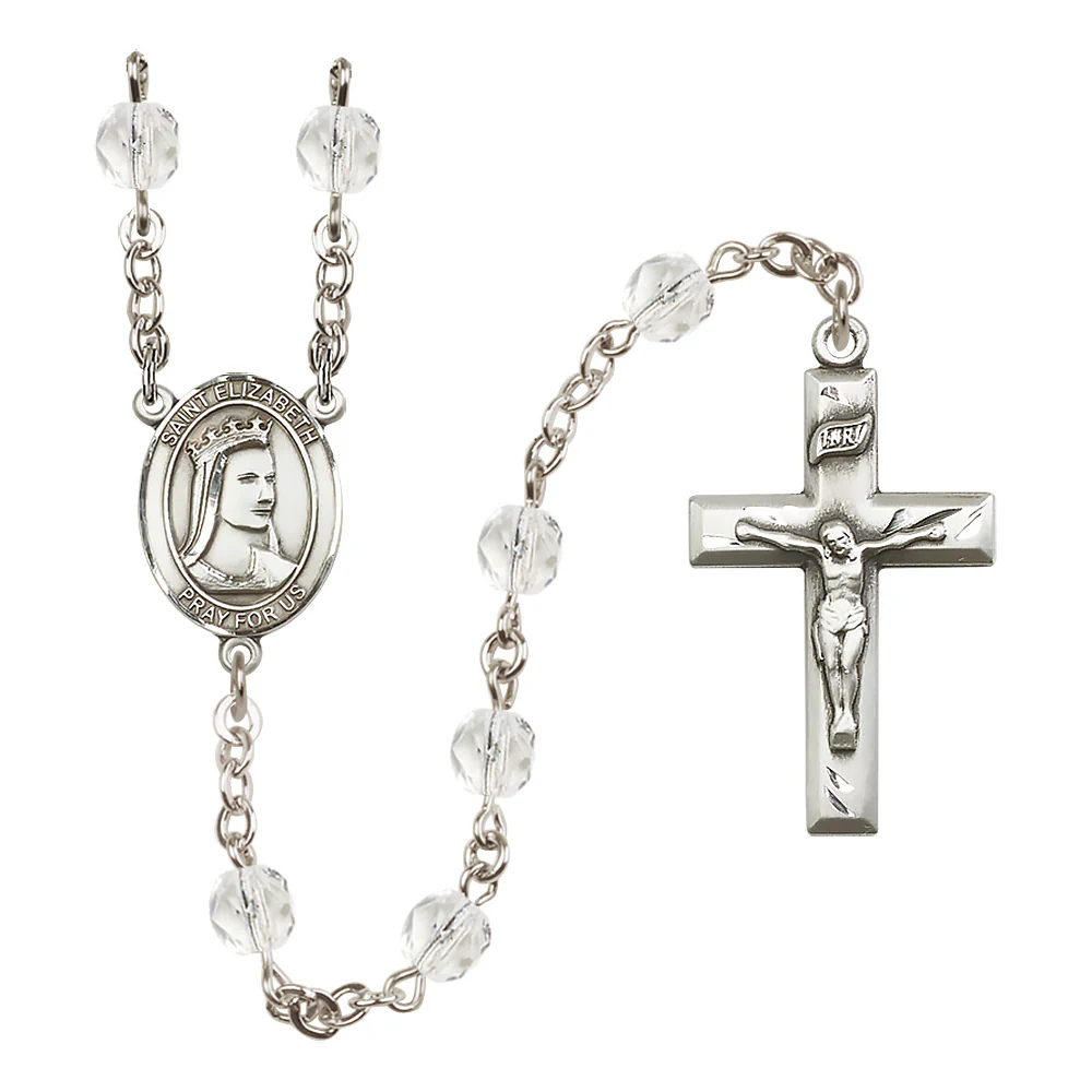 St. Elizabeth of Hungary Crystal Birthstone Rosary - Multiple Birthstones - Image 2