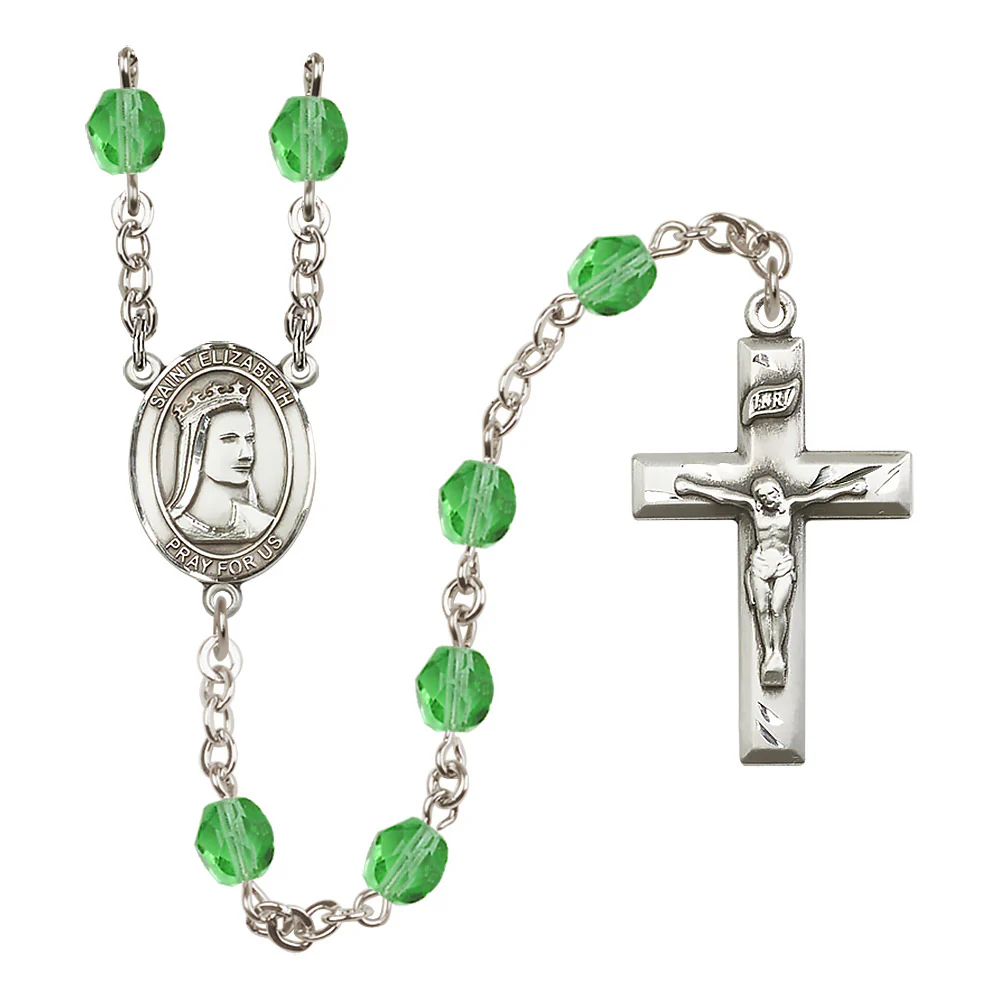 St. Elizabeth of Hungary Crystal Birthstone Rosary - Multiple Birthstones - Image 6