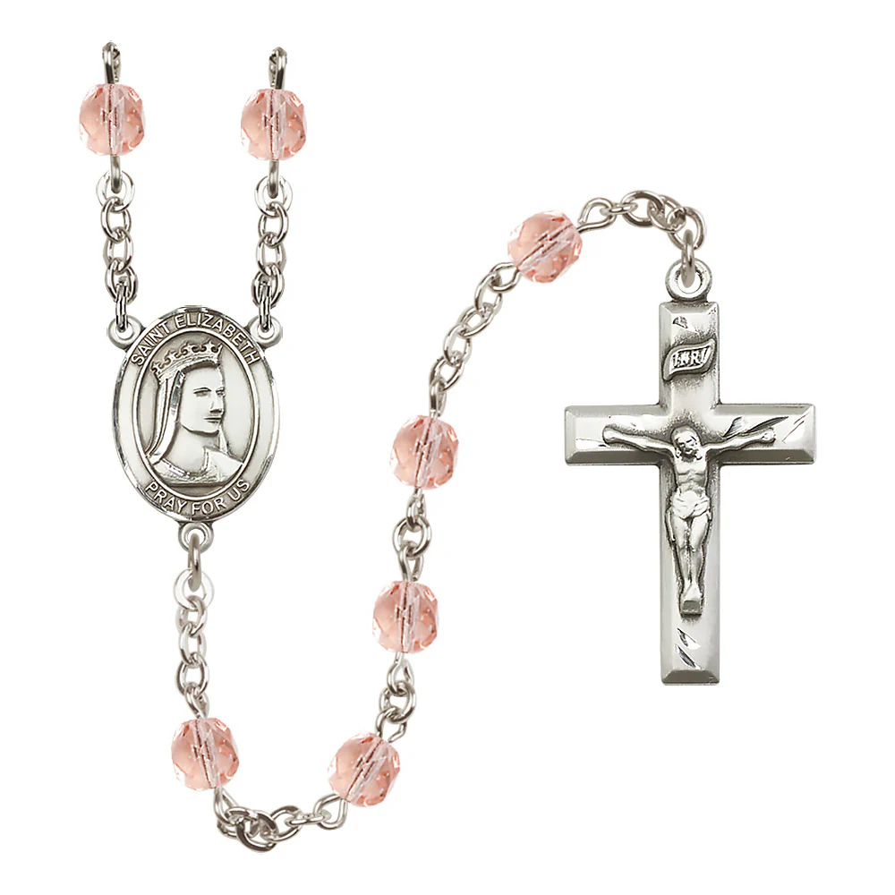 St. Elizabeth of Hungary Crystal Birthstone Rosary - Multiple Birthstones - Image 7