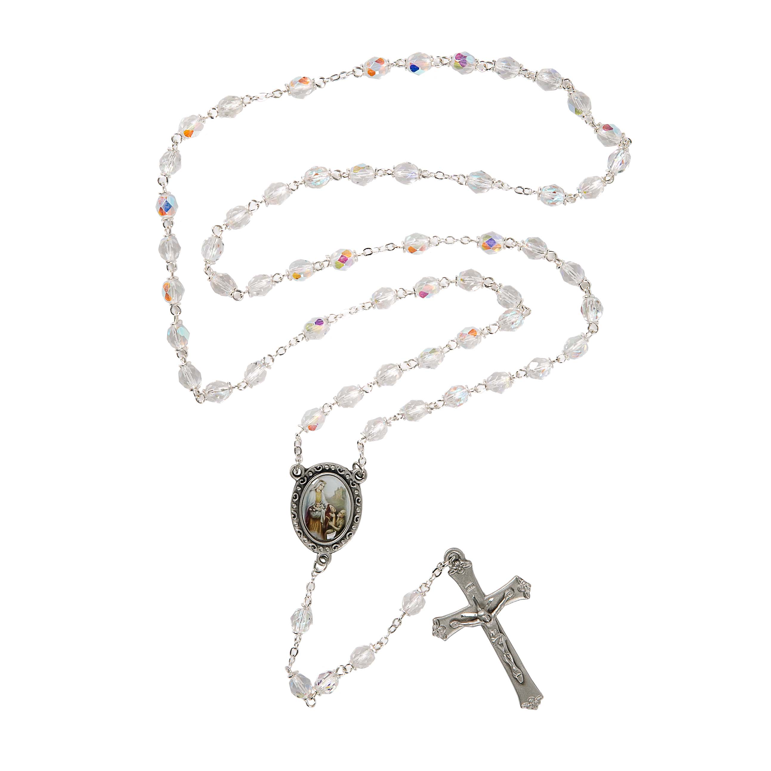 St. Elizabeth of Hungary Crystal Rosary - Image 3