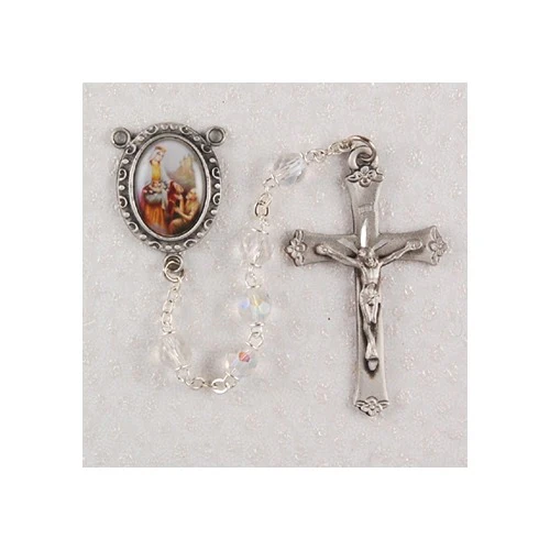 St. Elizabeth of Hungary Crystal Rosary - Image 4