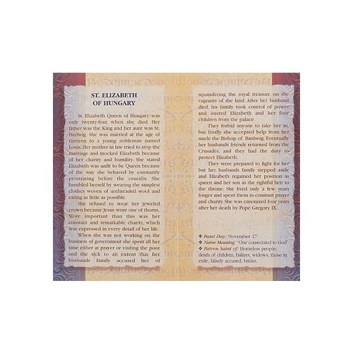 St. Elizabeth of Hungary - Mini Lives of the Saints Folded Prayer Card - Image 2