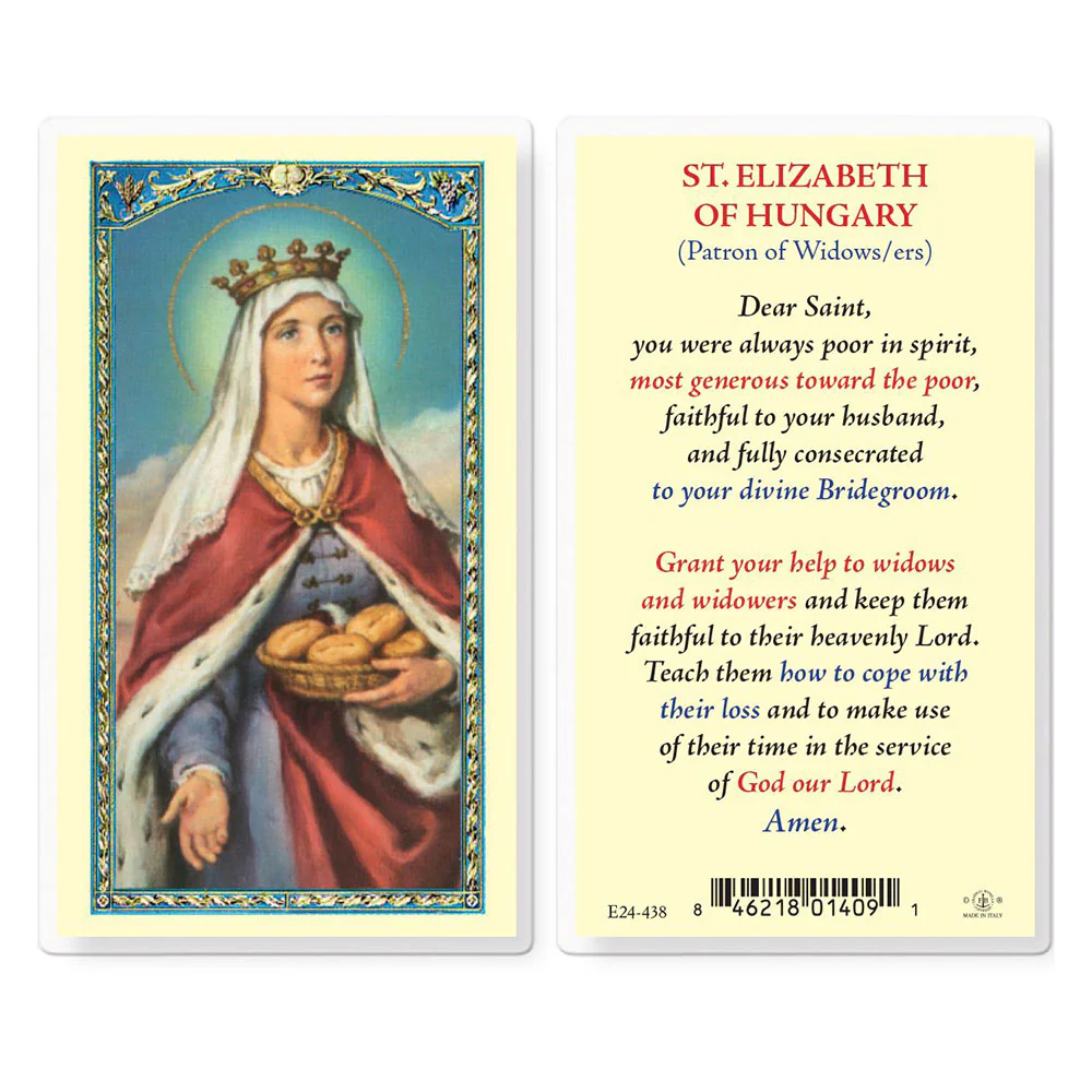St. Elizabeth of Hungary Widowers Prayer Card