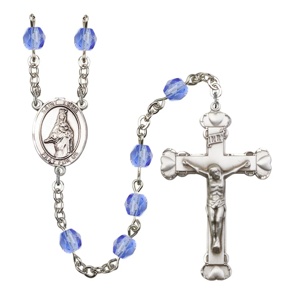 St. Emma Uffing Blue September Rosary 6mm