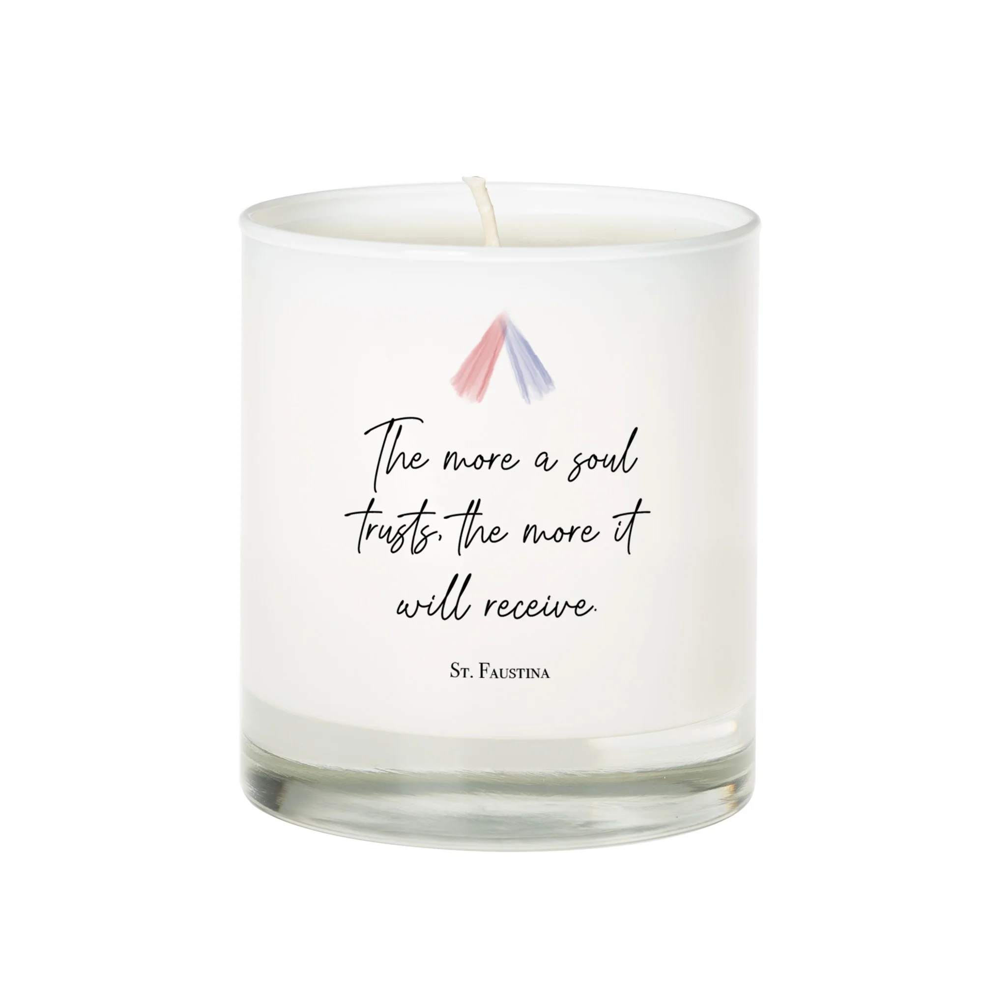 St. Faustina "Trust" Quote Candle