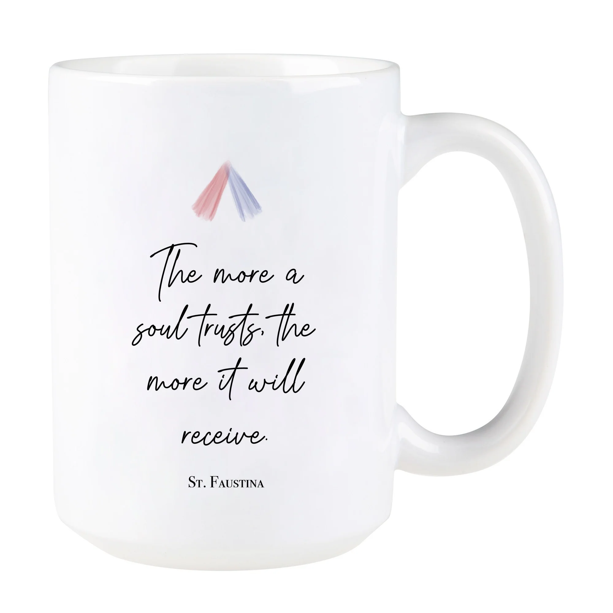 St. Faustina "Trust" Quote Mug