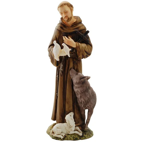 St. Francis & the Animals Alabaster Statue - 6"