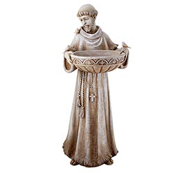 St. Francis Garden Statue with Bird Bath - 24" - Image 2
