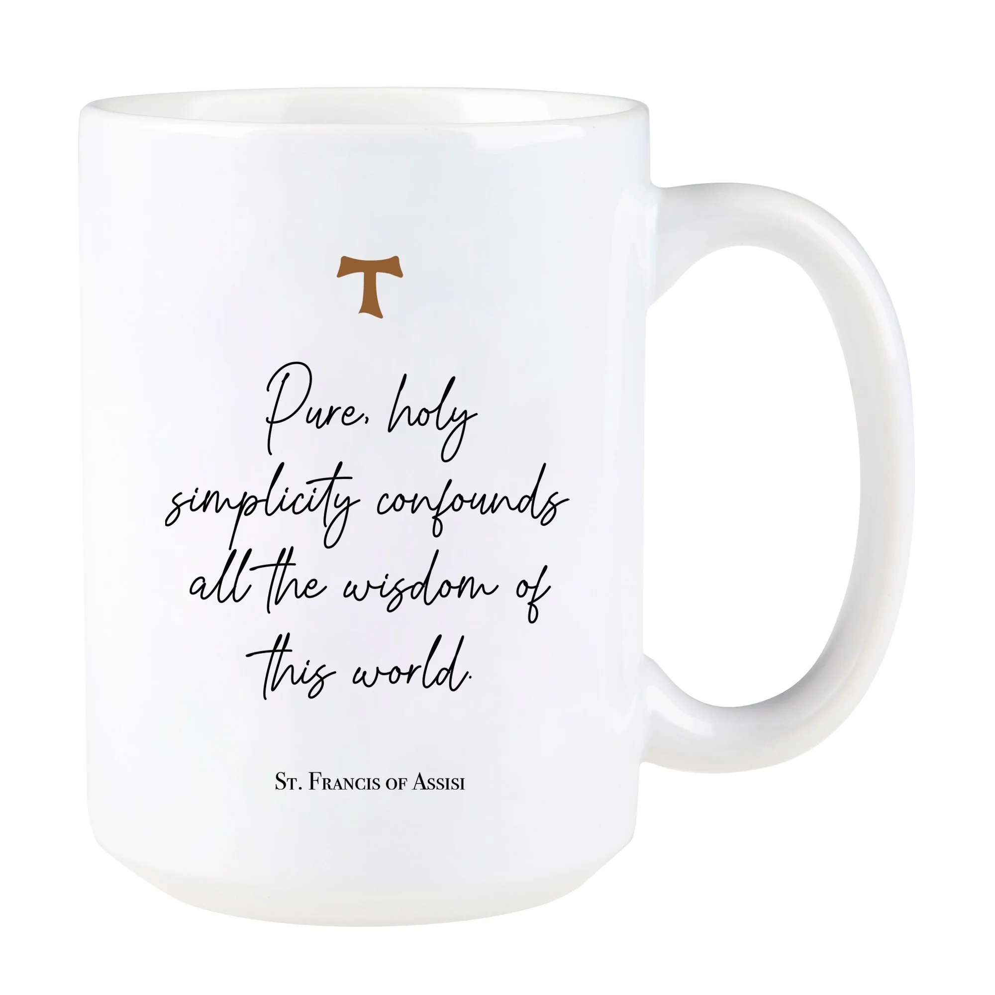 St. Francis of Assisi "Simplicity" Quote Mug