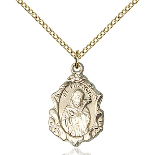 St. Francis Pendant, Bliss, 14Kt Gold-Filled