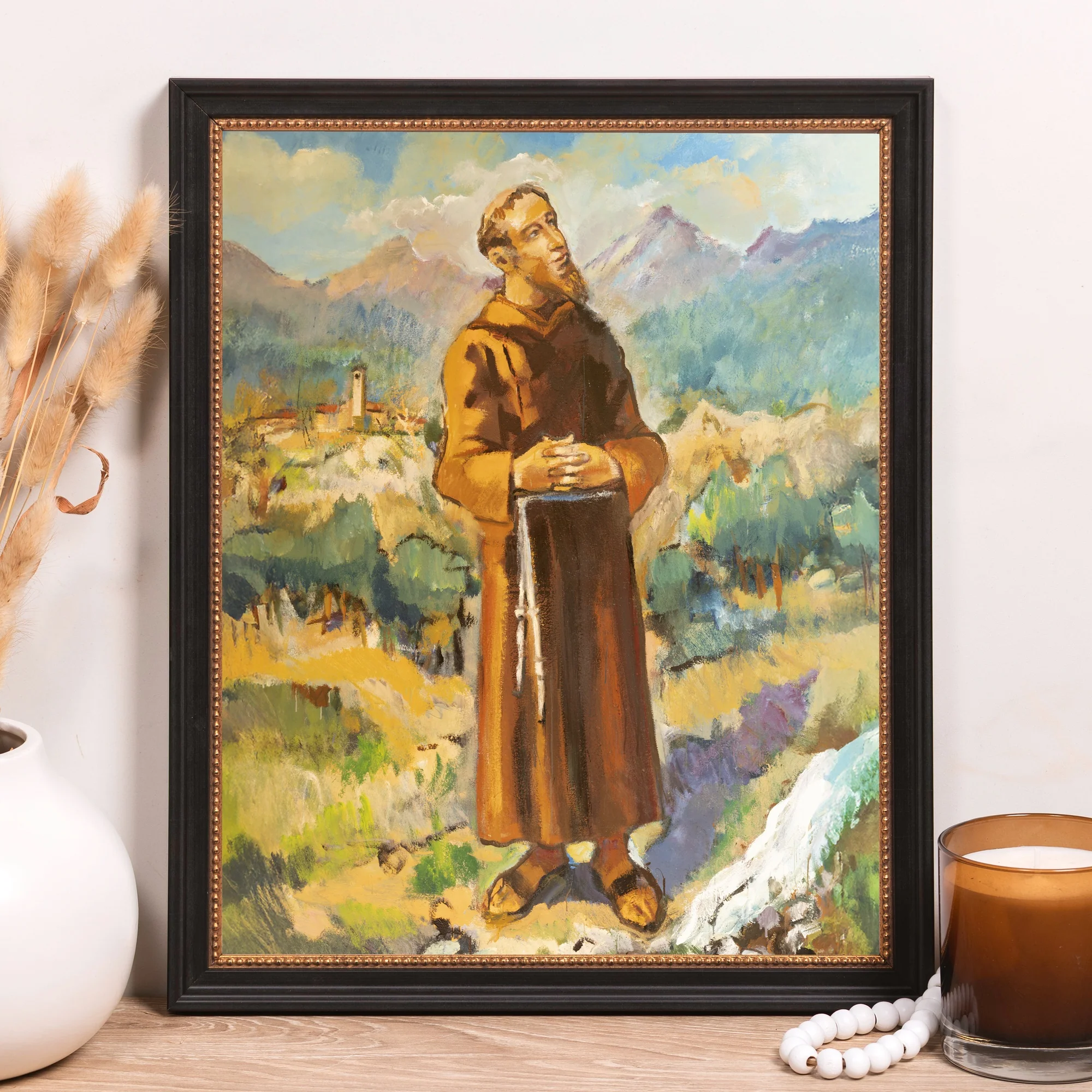 St. Francis Watercolor Framed Canvas - Sacred Classics Collection - Image 8