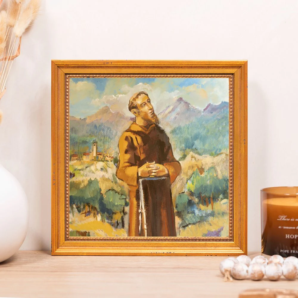St. Francis Watercolor Framed Canvas - Sacred Mini Collection - Image 5
