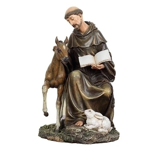 St. Francis with Hors - 8.5" - Image 2