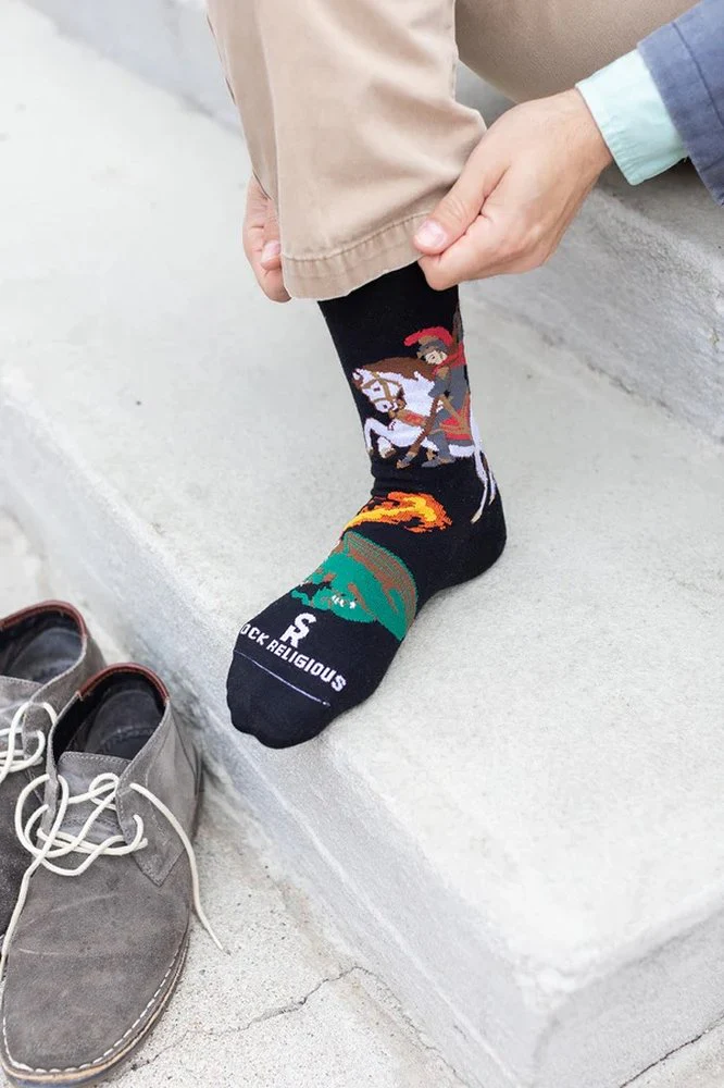 St. George & the Dragon Adult Socks - Image 2