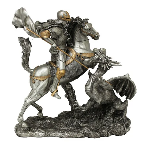 St. George With Dragon Statue 11.5''