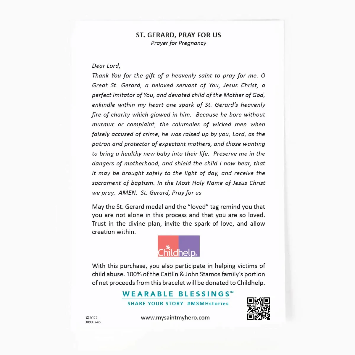 St. Gerard Healthy Pregnancy Blessing Bracelet - Image 2