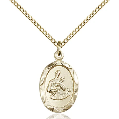 St. Gerard Pendant, Bliss, 14Kt Gold-Filled