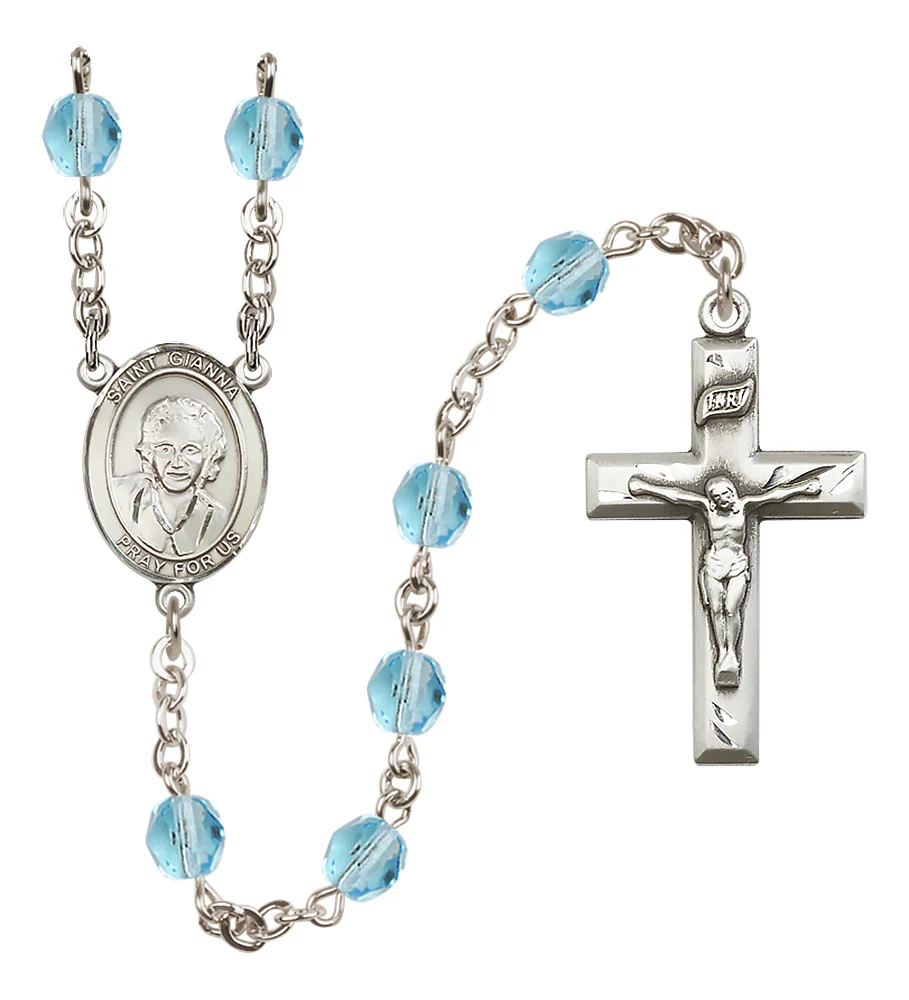 St. Gianna Beretta Molla Crystal Birthstone Rosary - Multiple Birthstones - Image 3