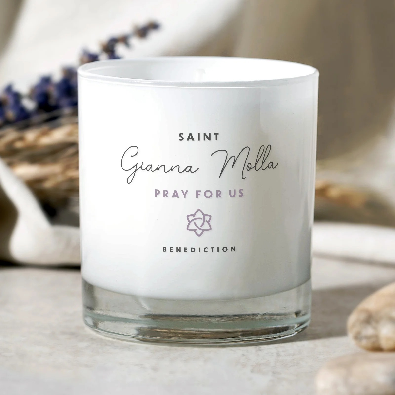 St. Gianna Molla White Candle