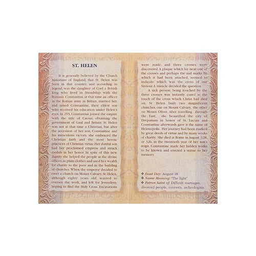 St. Helen - Mini Lives of the Saints Folded Prayer Card - Image 2
