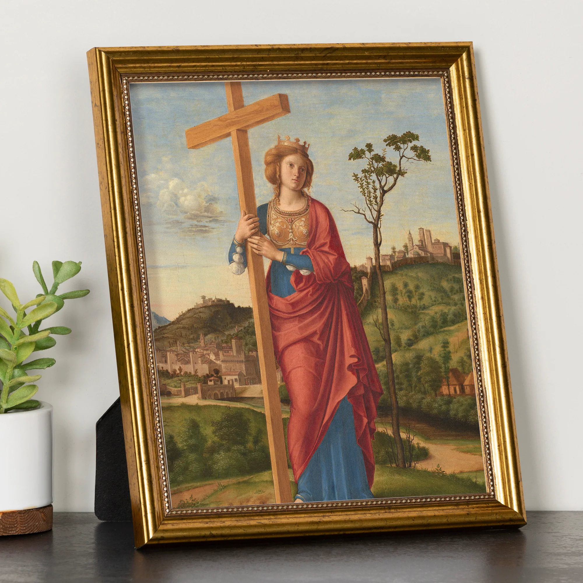 St. Helena Antique Gold Framed Print - Multiple Sizes