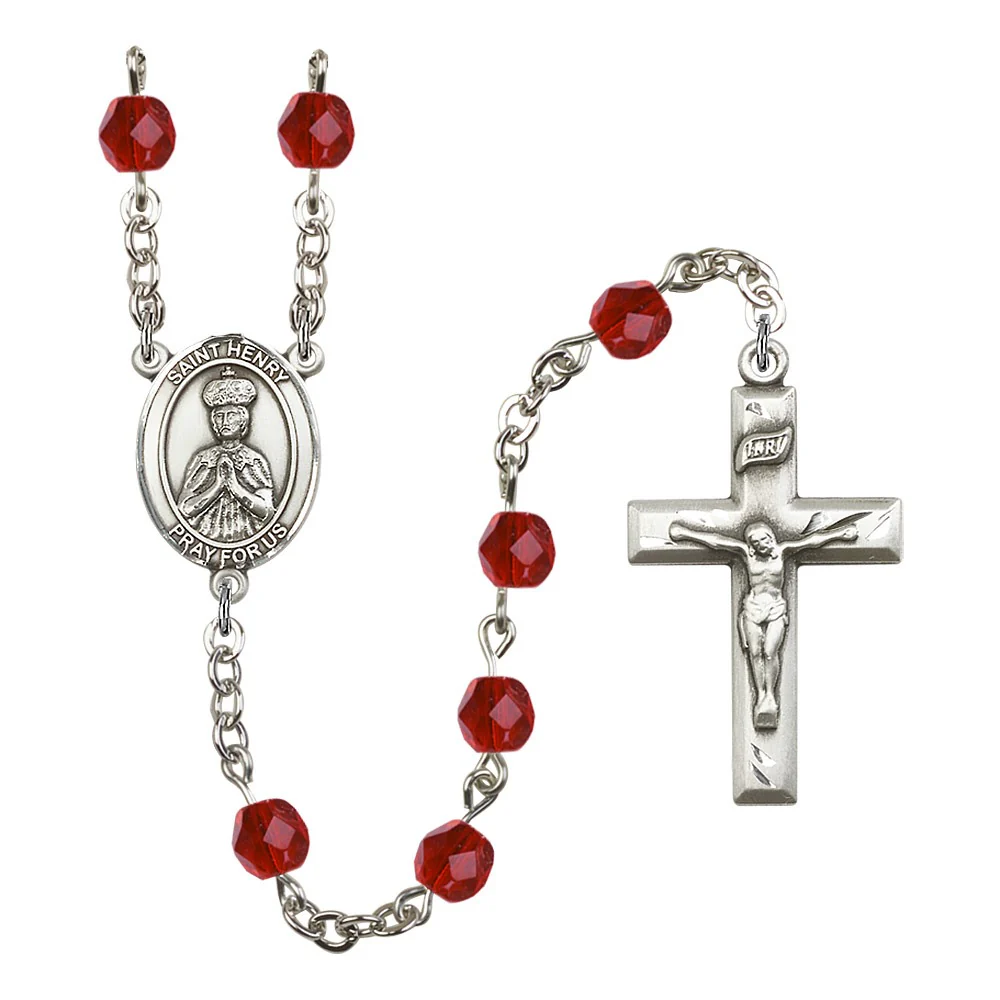 St. Henry Ii Red July Rosary 6mm