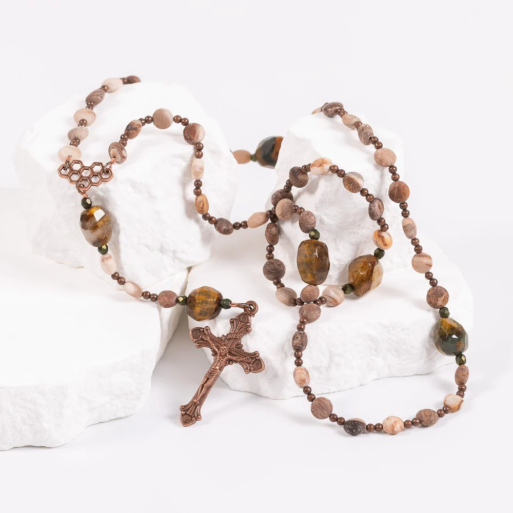 St. Hildegard Honeycomb Rosary - Image 5