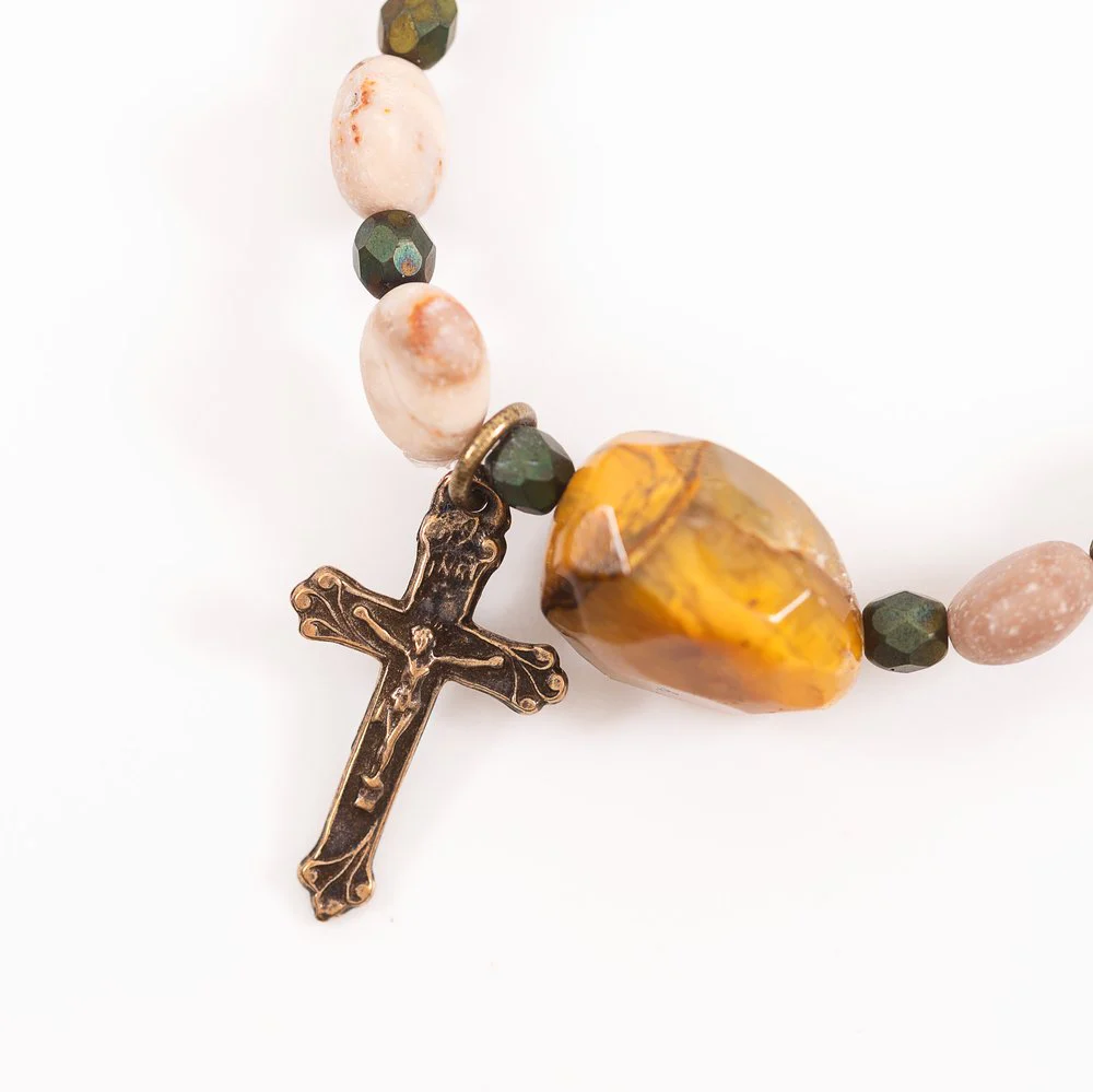 St. Hildegard Honeycomb Rosary Bracelet - Image 3