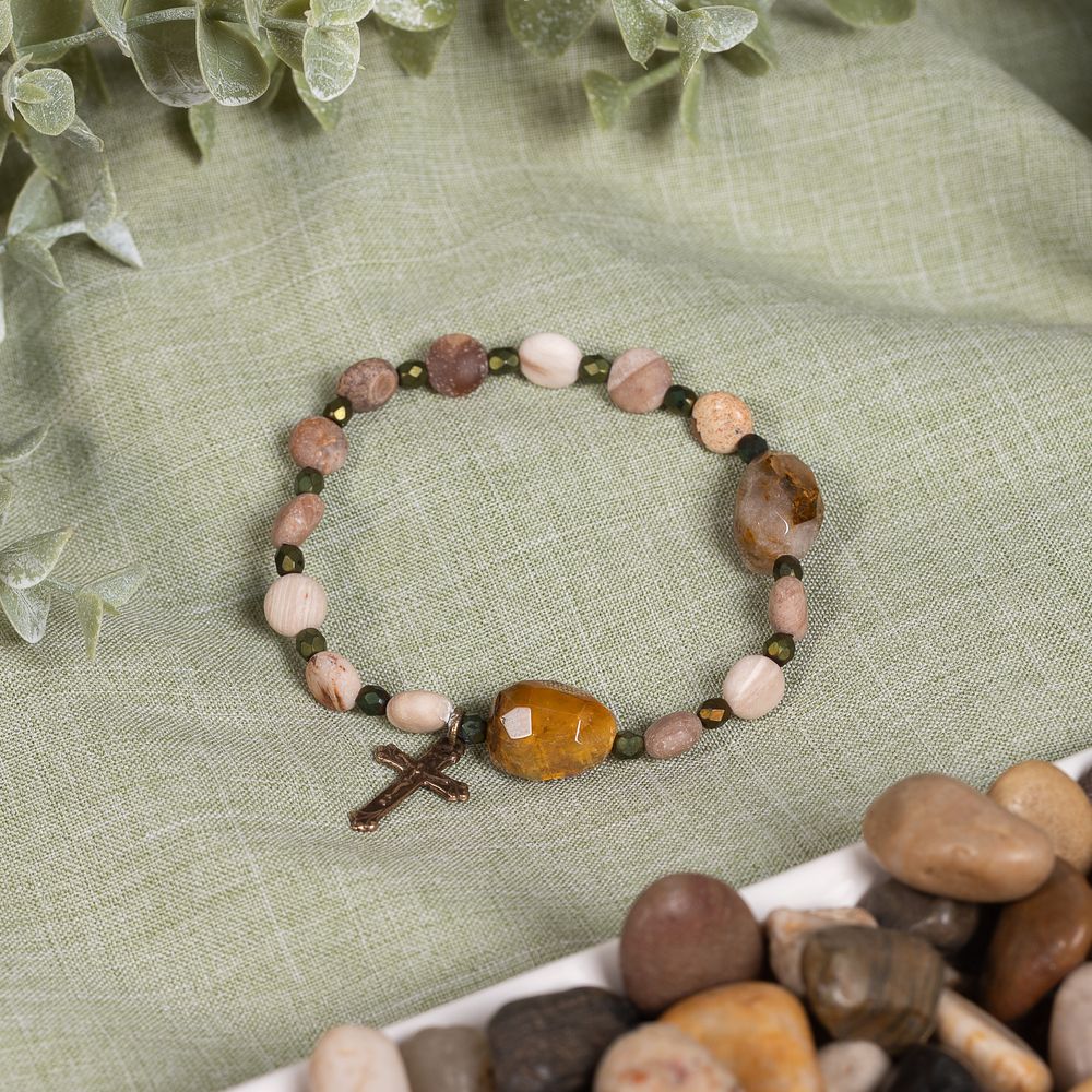 St. Hildegard Honeycomb Rosary Bracelet - Image 5
