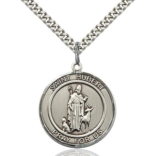 St. Hubert of Liege Pendant, Bliss, Sterling Silver