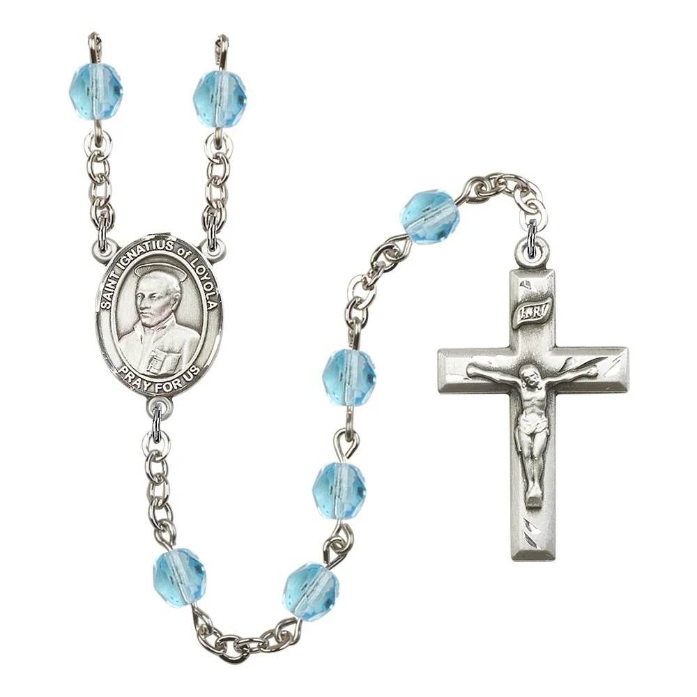 St. Ignatius of Loyola Crystal Birthstone Rosary - Multiple Birthstones - Image 10
