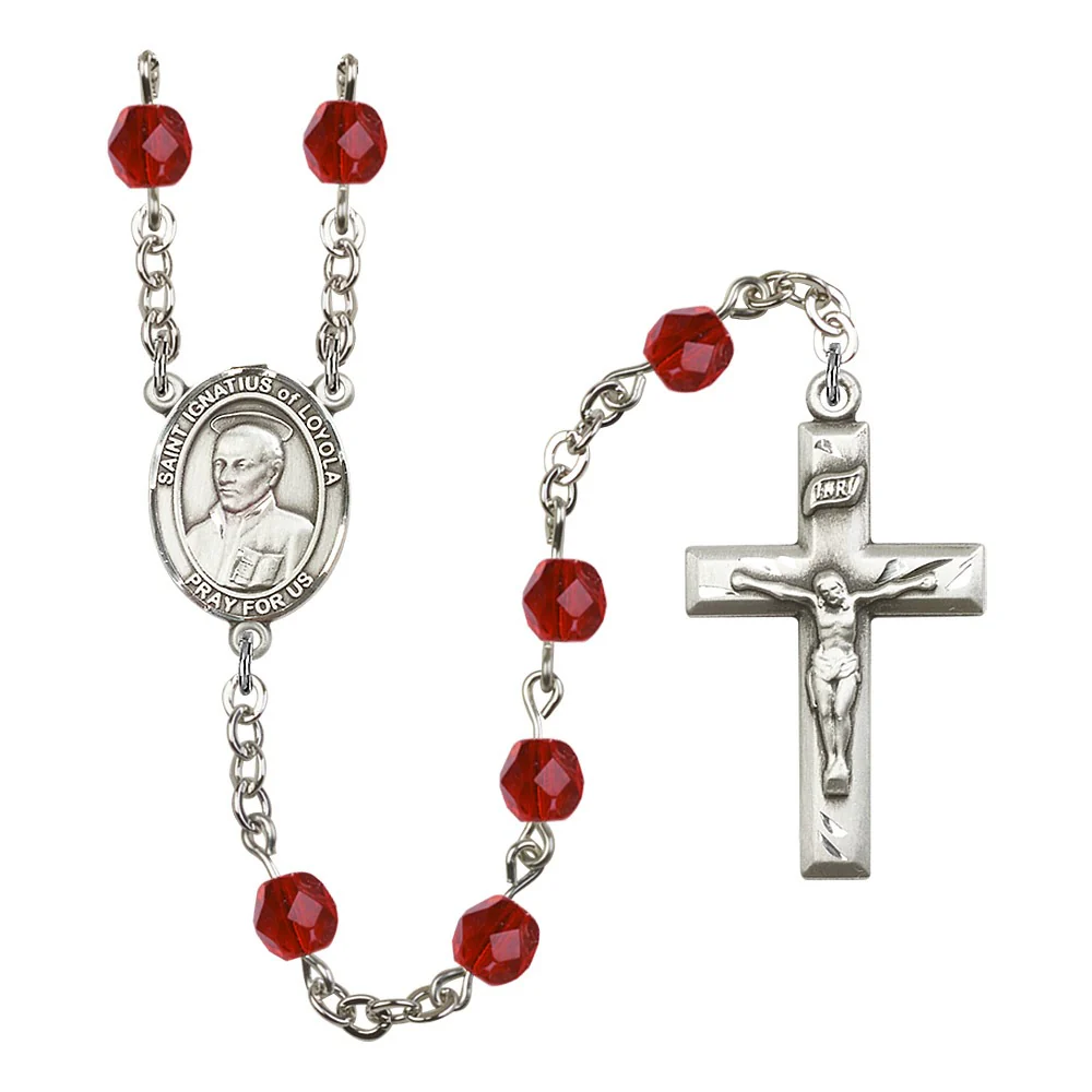 St. Ignatius of Loyola Crystal Birthstone Rosary - Multiple Birthstones - Image 12