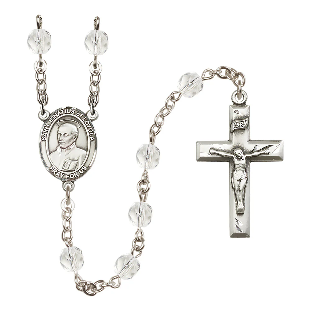 St. Ignatius of Loyola Crystal Birthstone Rosary - Multiple Birthstones - Image 2