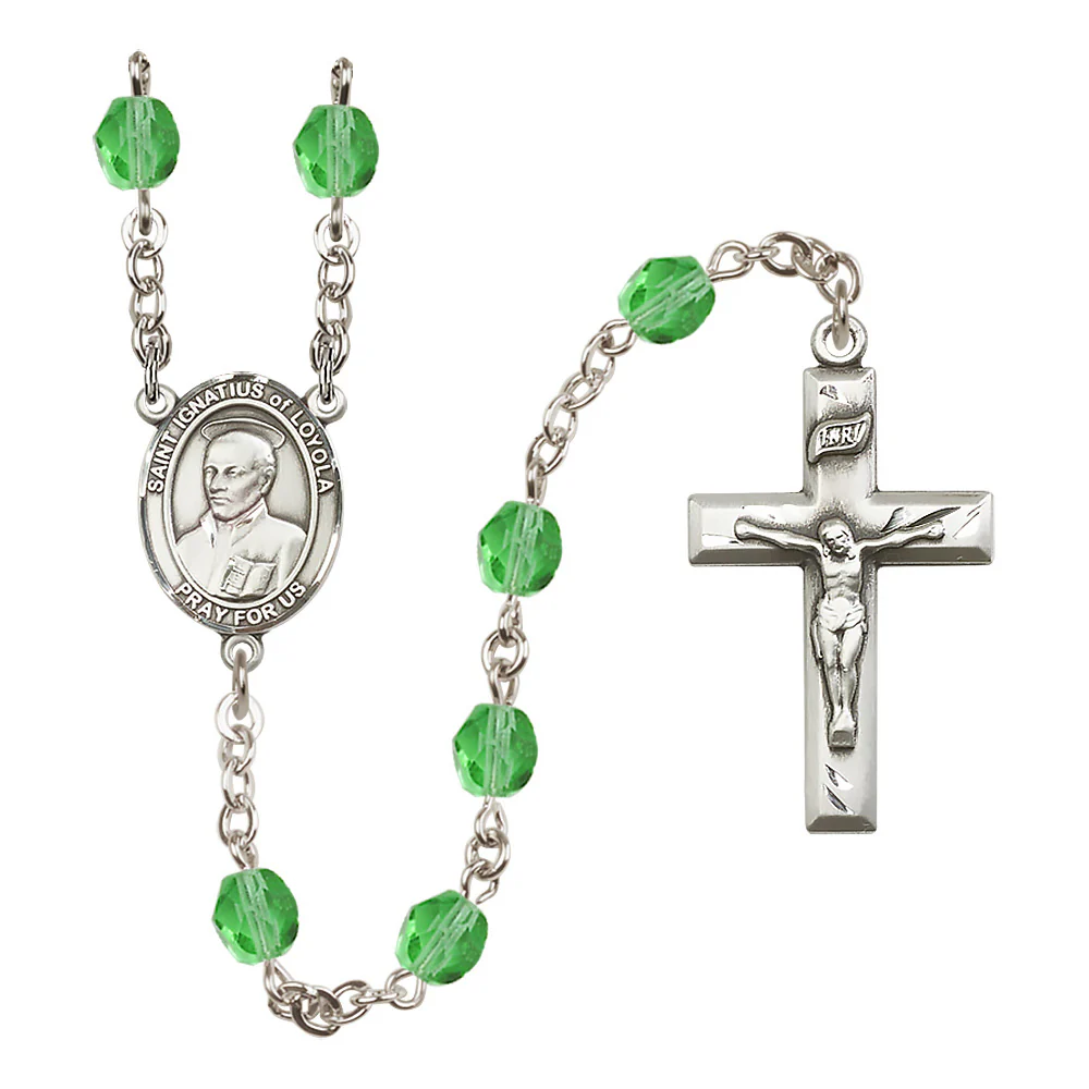 St. Ignatius of Loyola Crystal Birthstone Rosary - Multiple Birthstones - Image 5