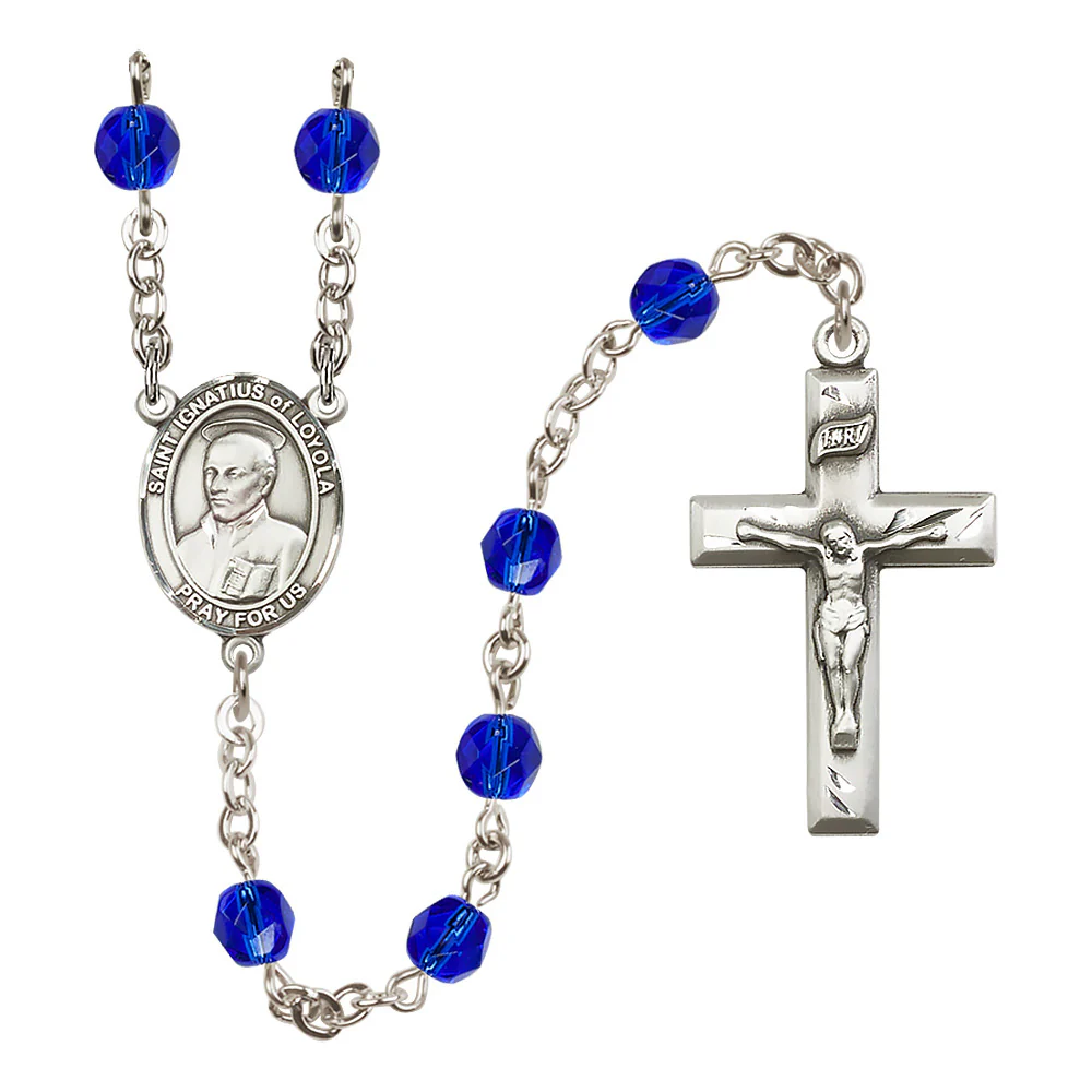 St. Ignatius of Loyola Crystal Birthstone Rosary - Multiple Birthstones - Image 6