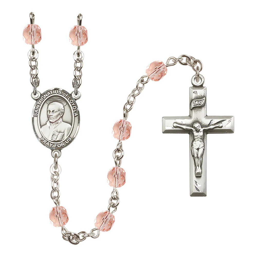 St. Ignatius of Loyola Crystal Birthstone Rosary - Multiple Birthstones - Image 7