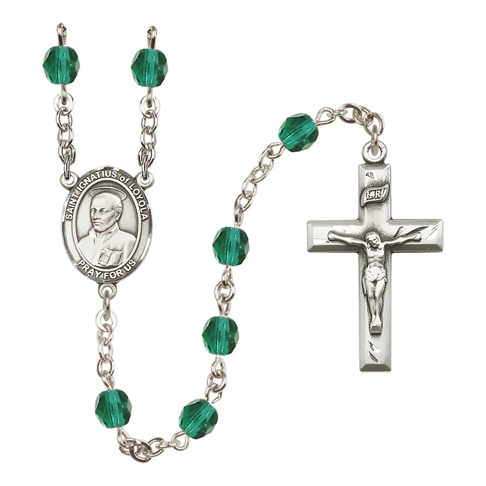 St. Ignatius of Loyola Crystal Birthstone Rosary - Multiple Birthstones - Image 9