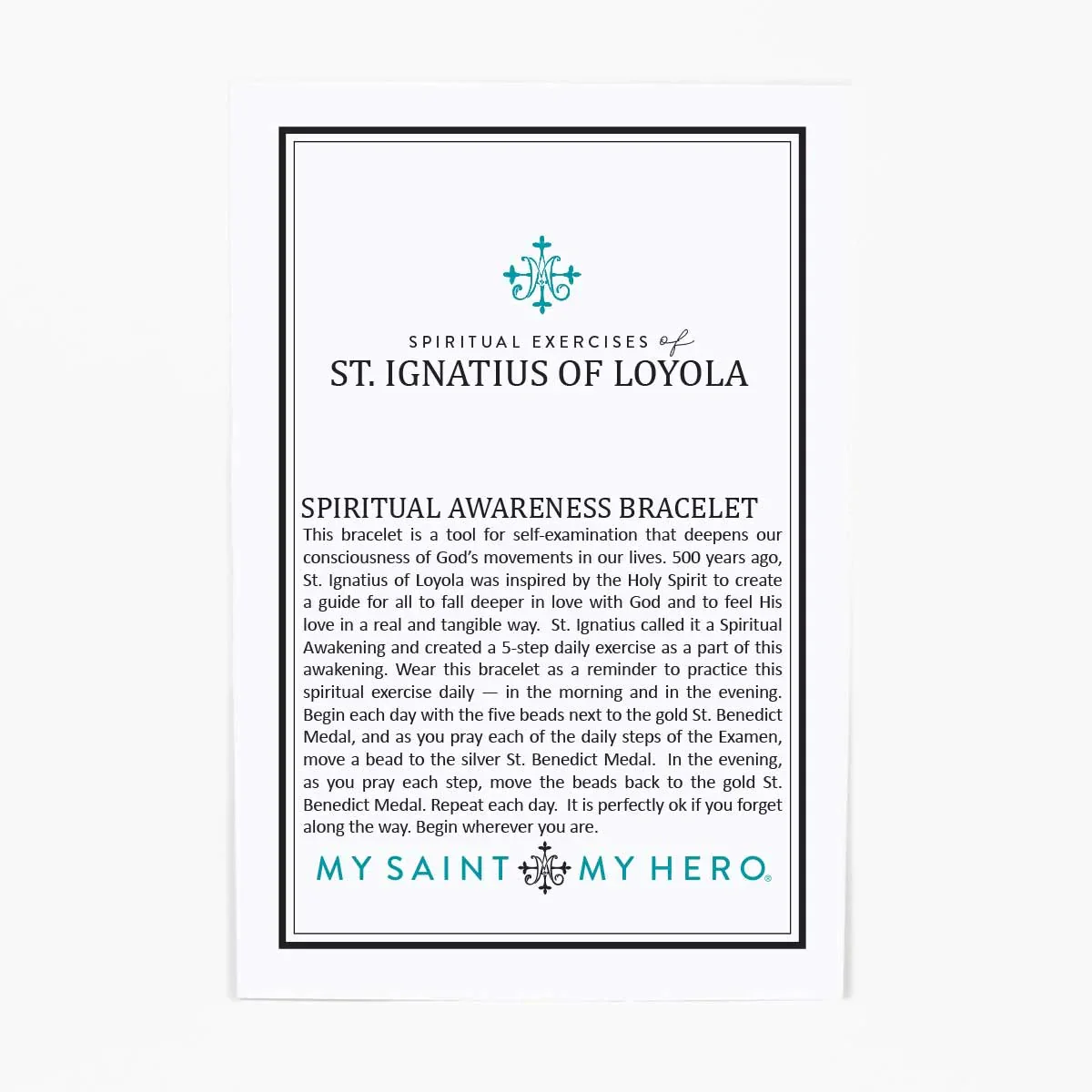 St. Ignatius Spiritual Awareness Corded Bracelet - Image 3