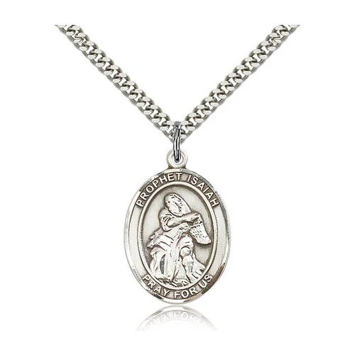 St. Isaiah Pendant with Chain, Bliss, Sterling Silver