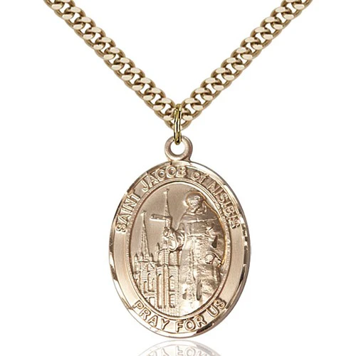 St. Jacob of Nisibis Pendant, Bliss, 14Kt Gold-Filled