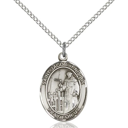 St. Jacob of Nisibis Pendant, Bliss, Sterling Silver