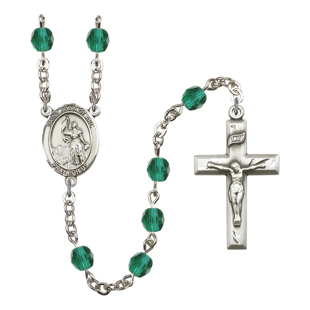 St. Joan of Arc Crystal Birthstone Rosary - Multiple Birthstones - Image 12