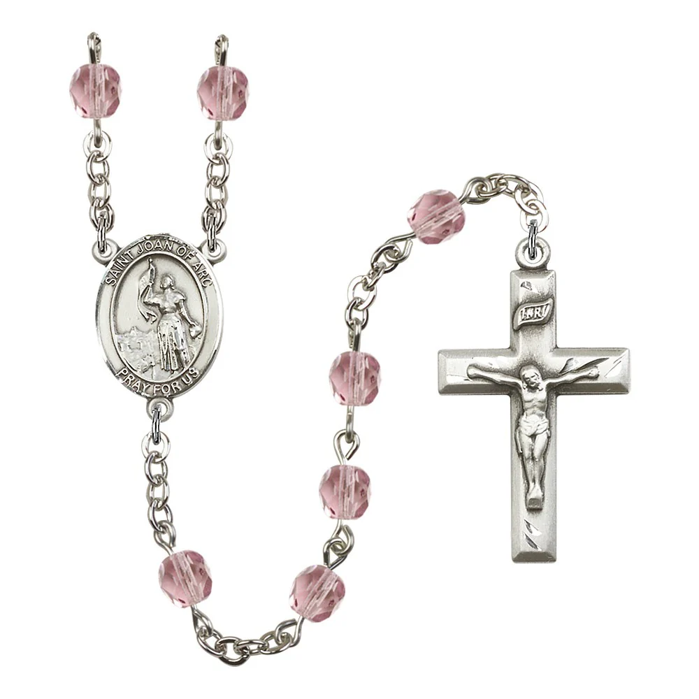 St. Joan of Arc Crystal Birthstone Rosary - Multiple Birthstones - Image 8