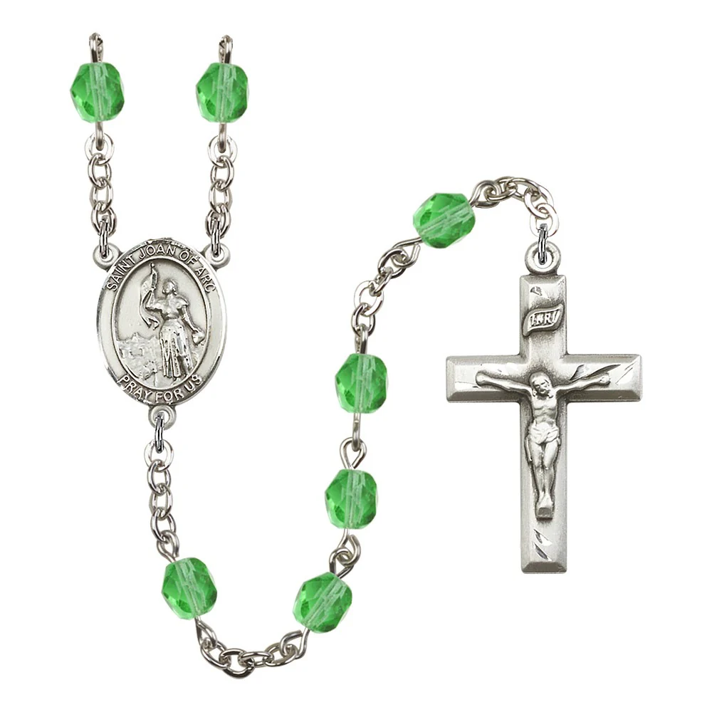 St. Joan of Arc Crystal Birthstone Rosary - Multiple Birthstones - Image 9