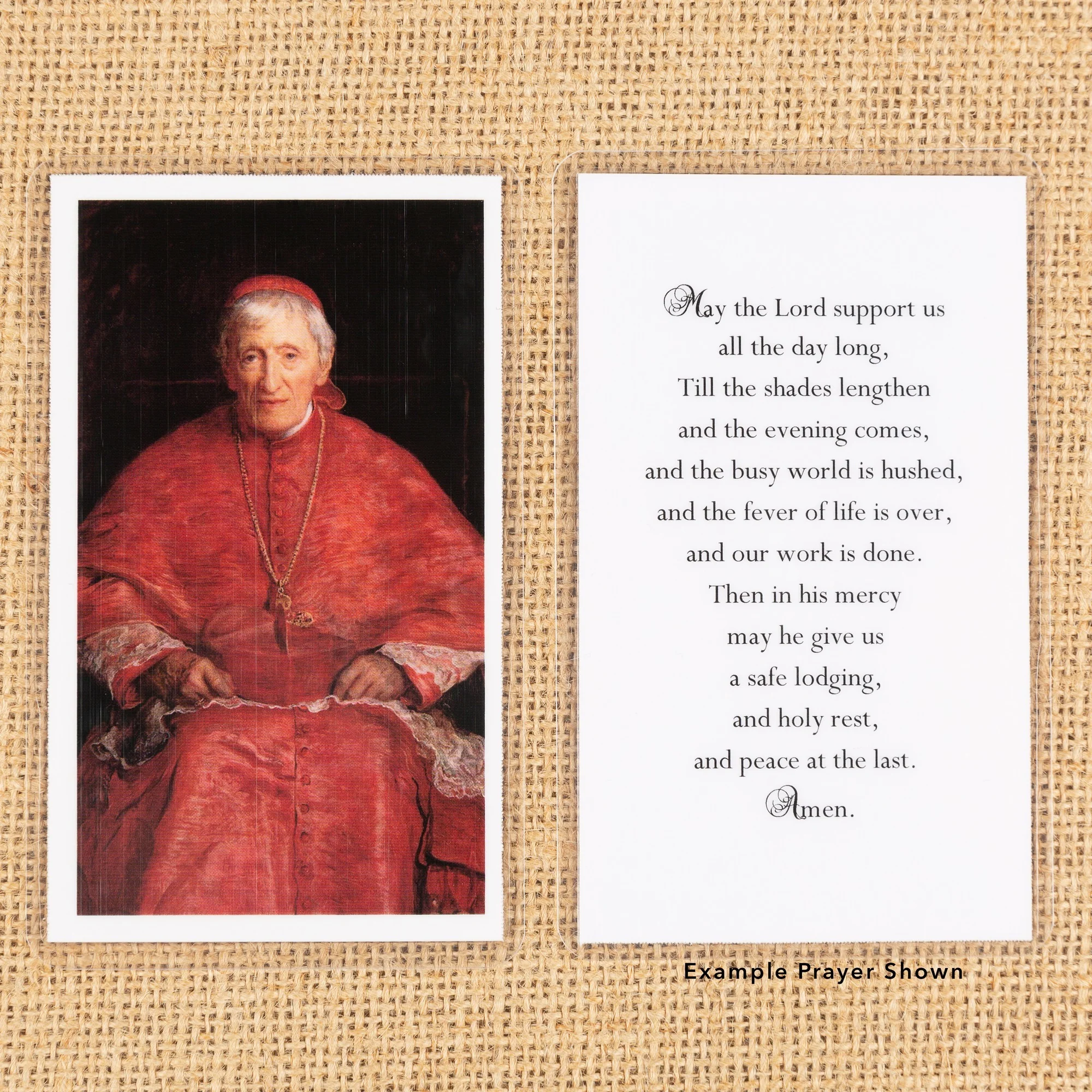 Laminated St. John Henry Newman Personalized Prayer Card