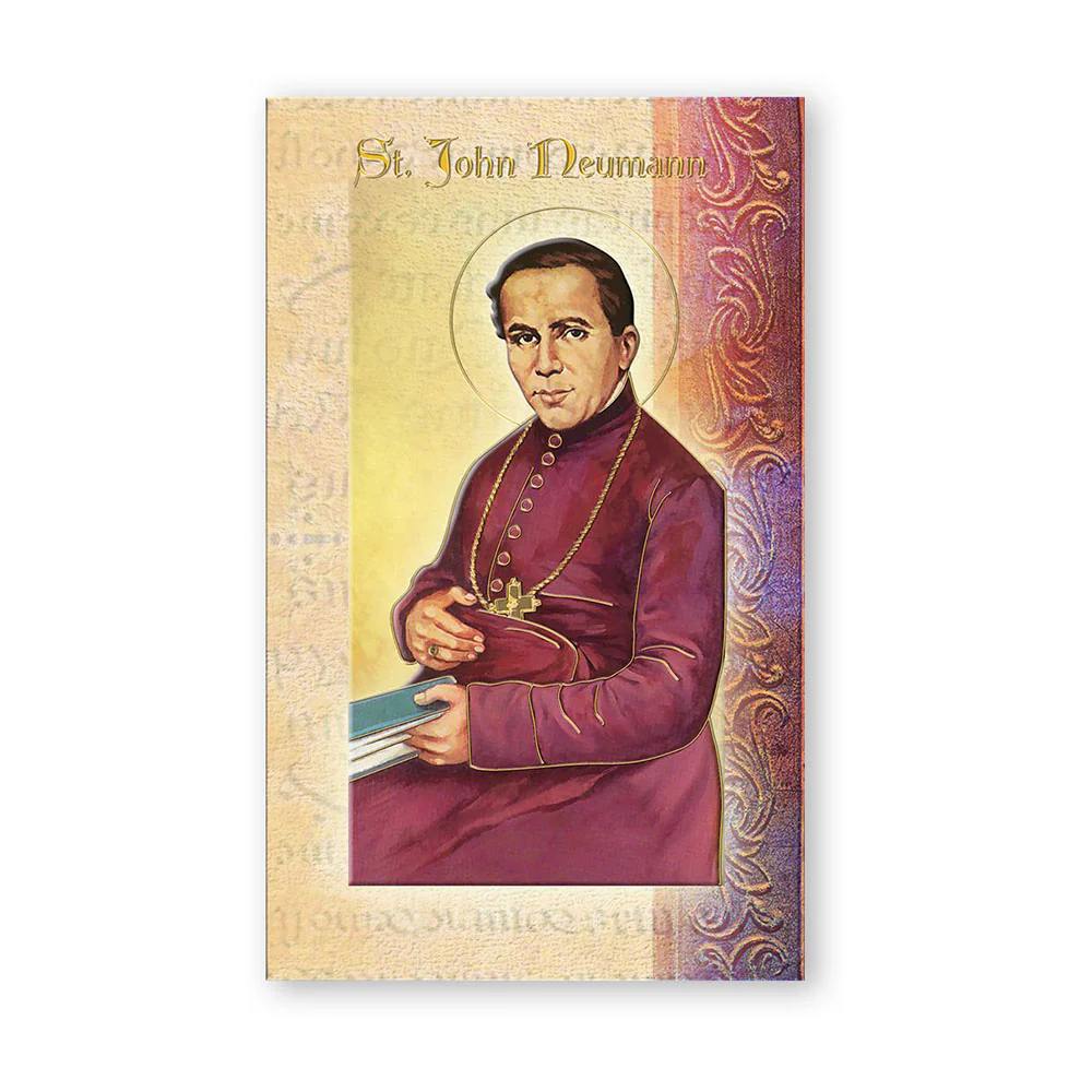 St. John Neumann - Mini Lives of the Saints Folded Prayer Card