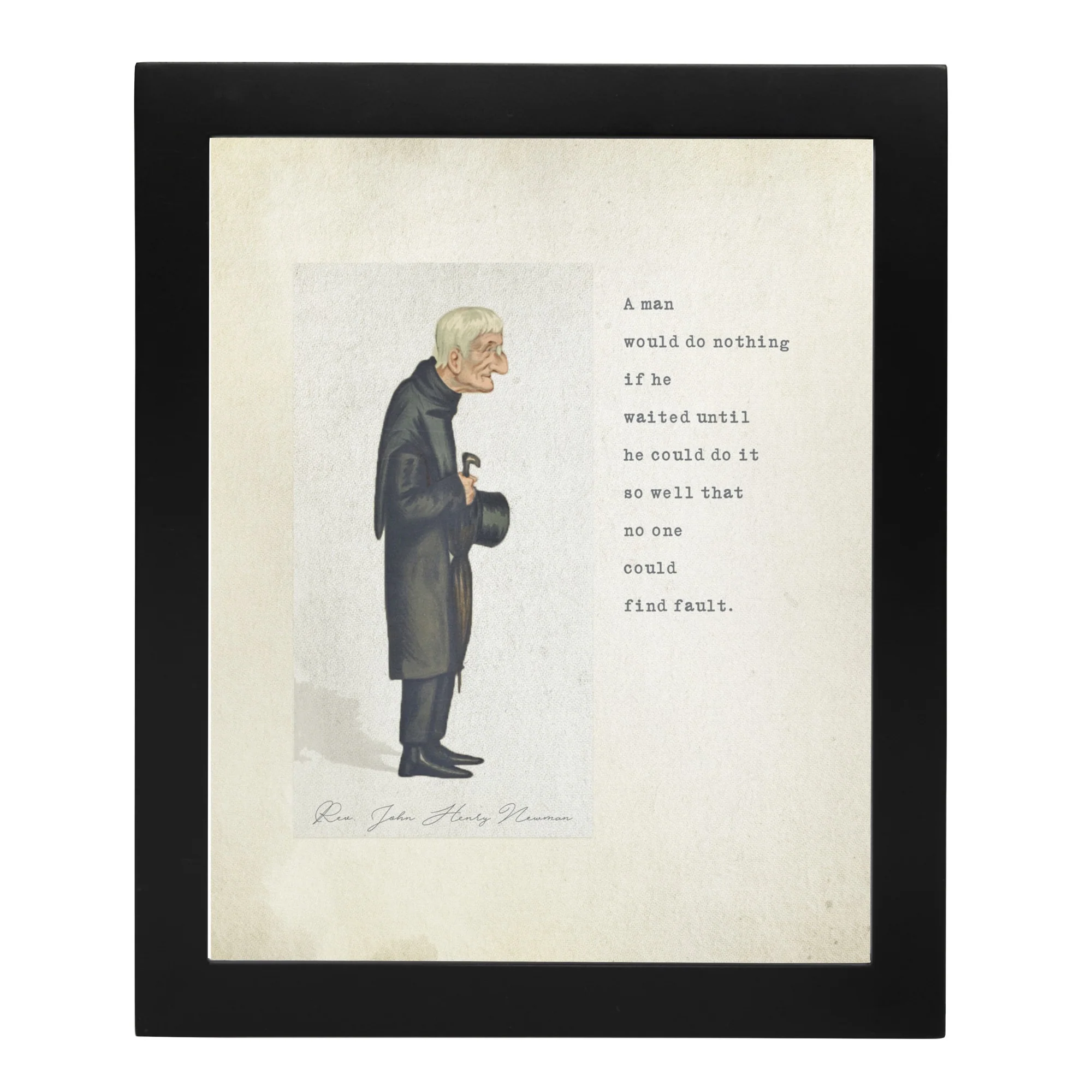 St. John Newman A Man Would Do Nothing Framed Print - Image 2