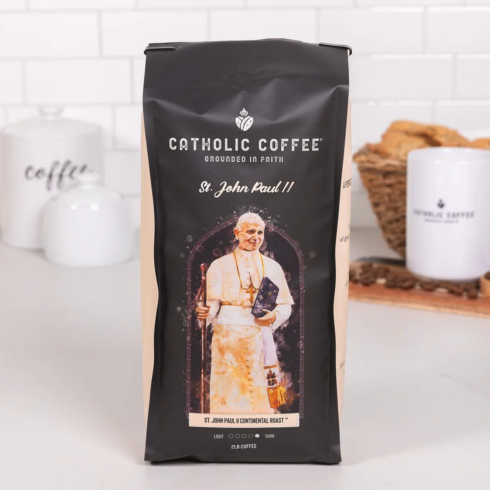 St. John Paul II Peruvian Dark Roast Coffee - 2 lb. Bag - Image 2