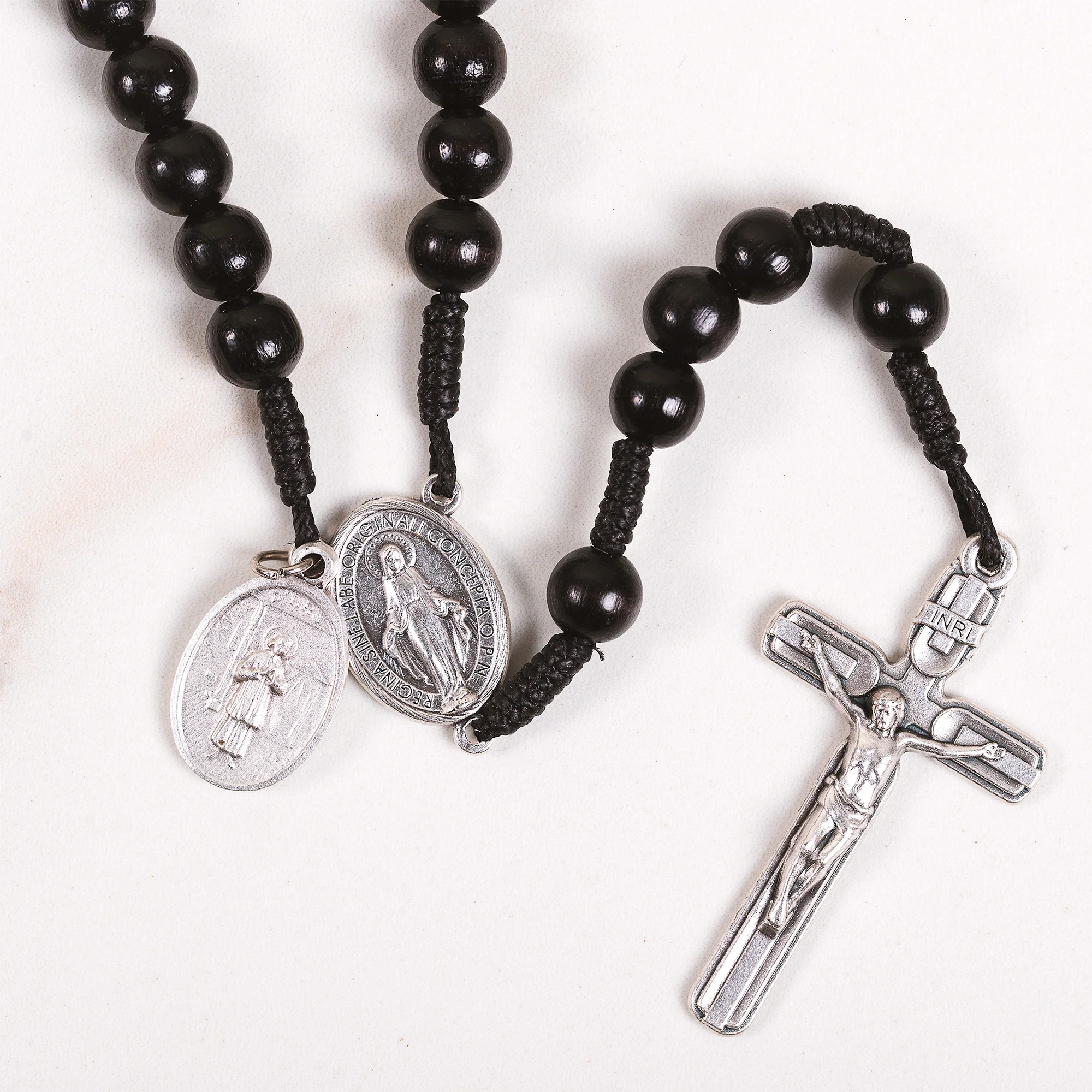St. John Vianney Black Cord Rosary